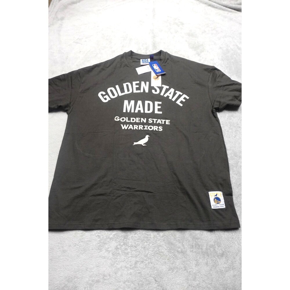 Men's NBA x Staple Anthracite Golden State Warriors Heavyweight Oversized Shirt